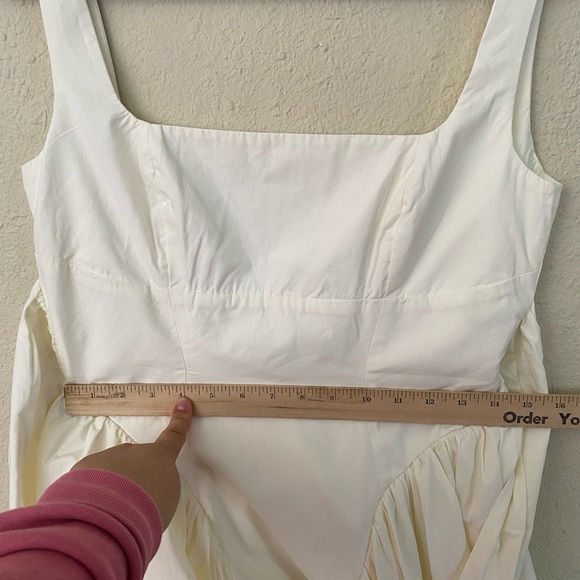 Medium LONGER Fuller Cup HOUSE OF CB 'Florianne' Ivory Bow Mini Dress white NWOT - Picture 7 of 13